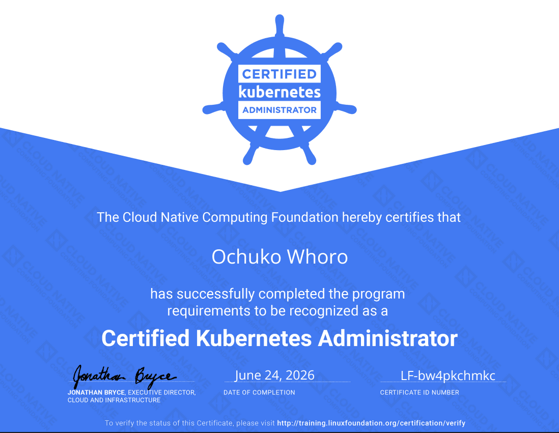 Certified Kubernetes Administrator certificate preview